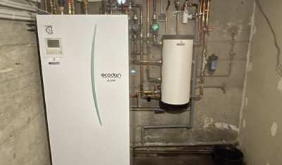 Installation d'une pompe à chaleur air/eau Mitsubishi à Bellegarde-en-Forez